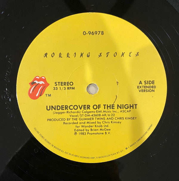 The Rolling Stones : Undercover Of The Night (Extended Version) (12", All)
