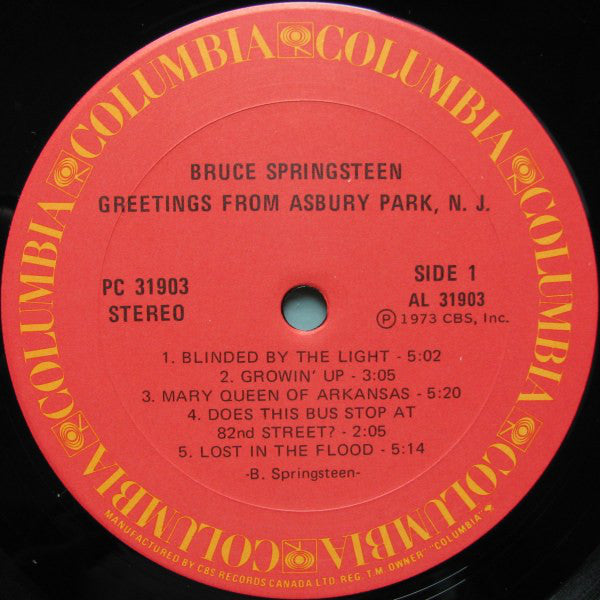 Bruce Springsteen : Greetings From Asbury Park, N.J. (LP, Album, RE, Gat)