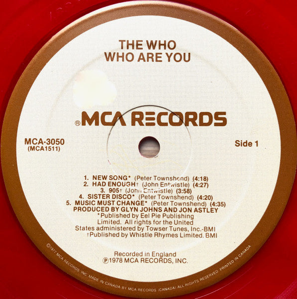 The Who : Who Are You (LP, Album, Ltd, Red)