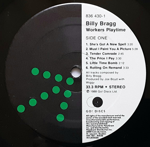 Billy Bragg : Workers Playtime (LP, Album)