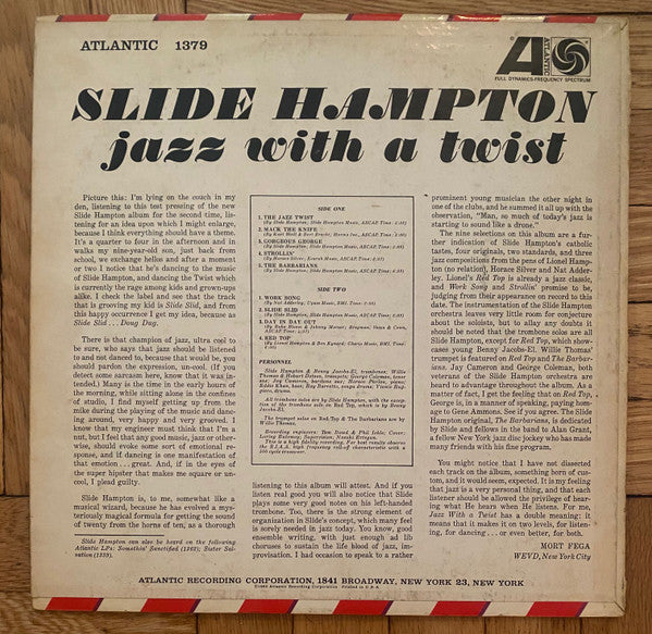 Slide Hampton : Jazz With A Twist (LP, Album, Mono, Promo)