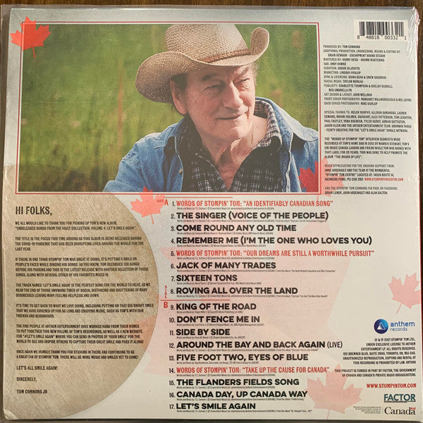 Stompin' Tom Connors : Unreleased Songs From The Vault Collection. Volume 4: Let's Smile Again (LP, Album, RSD, Ltd, Gre)