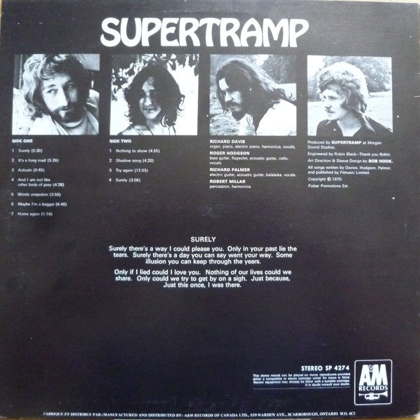 Supertramp : Supertramp (LP, Album, RE)