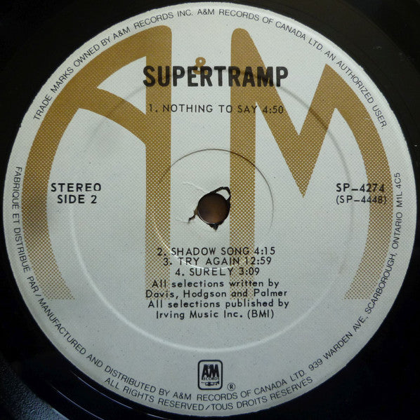 Supertramp : Supertramp (LP, Album, RE)