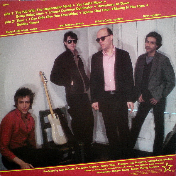 Richard Hell And The Voidoids* : Destiny Street (LP, Album)