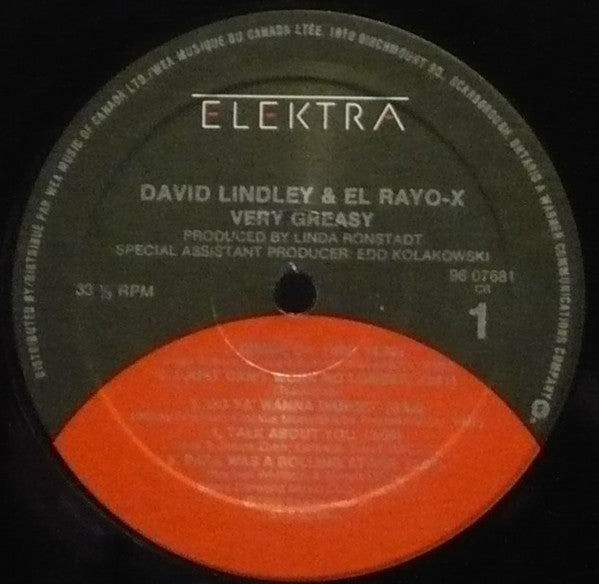 David Lindley And El Rayo-X : Very Greasy (LP, Album)