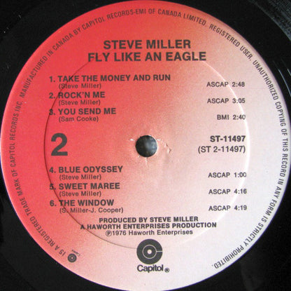Steve Miller Band : Fly Like An Eagle (LP, Album, Qua)