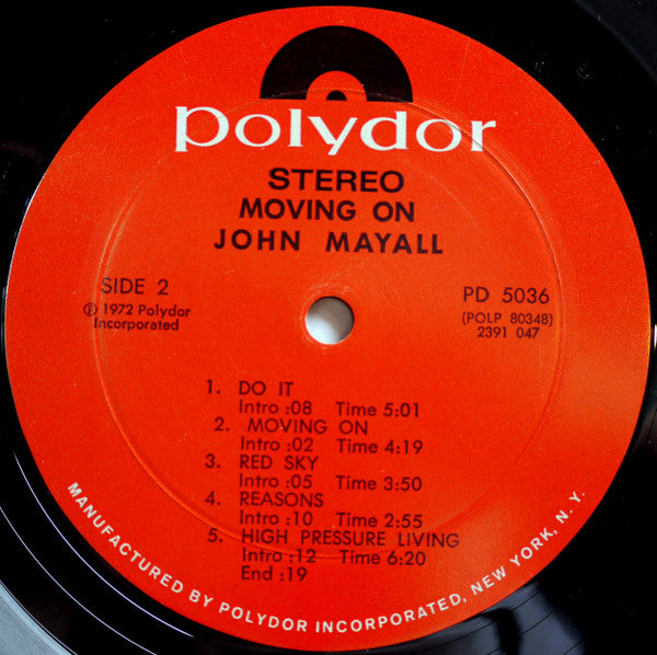 John Mayall : Moving On (LP, Album, Mon)