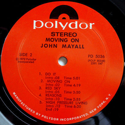 John Mayall : Moving On (LP, Album, Mon)