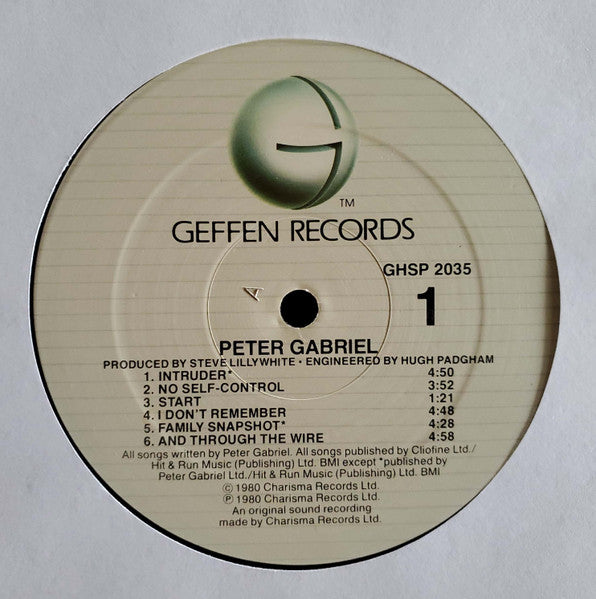 Peter Gabriel : Peter Gabriel (LP, Album, RE, ARC)