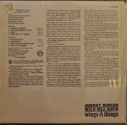 Johnny Hodges & Wild Bill Davis : Wings And Things (LP, Mono)