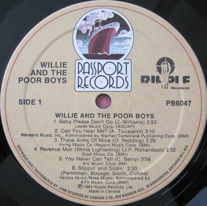 Willie And The Poor Boys : Willie And The Poor Boys (LP, Album)