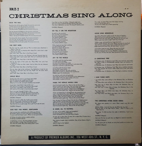 Al Goodman And His Orchestra : Christmas Sing Along (LP, Mono)