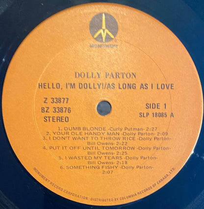 Dolly Parton : Hello I'm Dolly! / As Long As I Love (2xLP, Comp, RE)