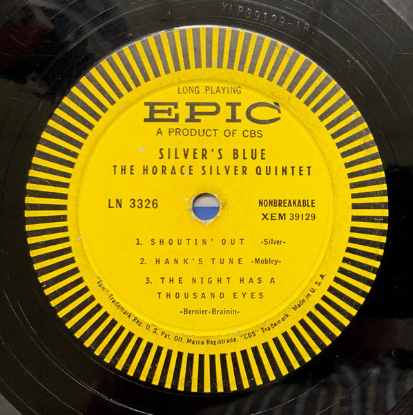 The Horace Silver Quintet : Silver's Blue (LP, Album, Mono)