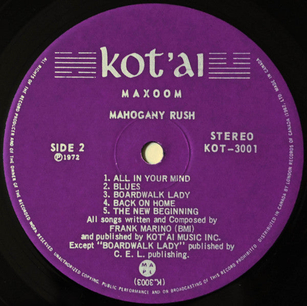 Mahogany Rush : Maxoom (LP, Album)