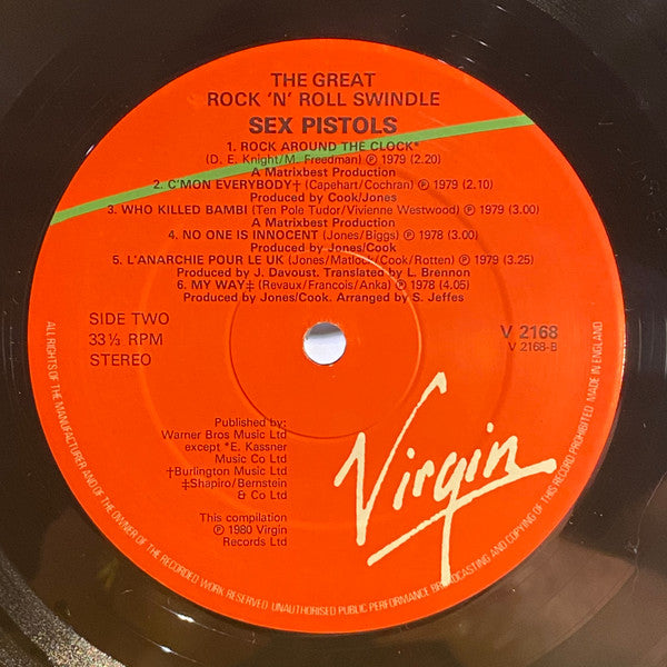 Sex Pistols : The Great Rock 'N' Roll Swindle (LP, Comp)