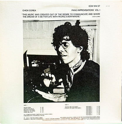 Chick Corea : Piano Improvisations Vol. 1 (LP, Album, RE)