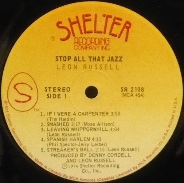 Leon Russell : Stop All That Jazz (LP, Album)