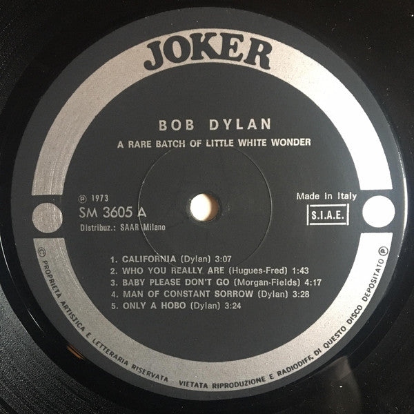 Bob Dylan : A Rare Batch Of Little White Wonder (LP, Comp, Unofficial)