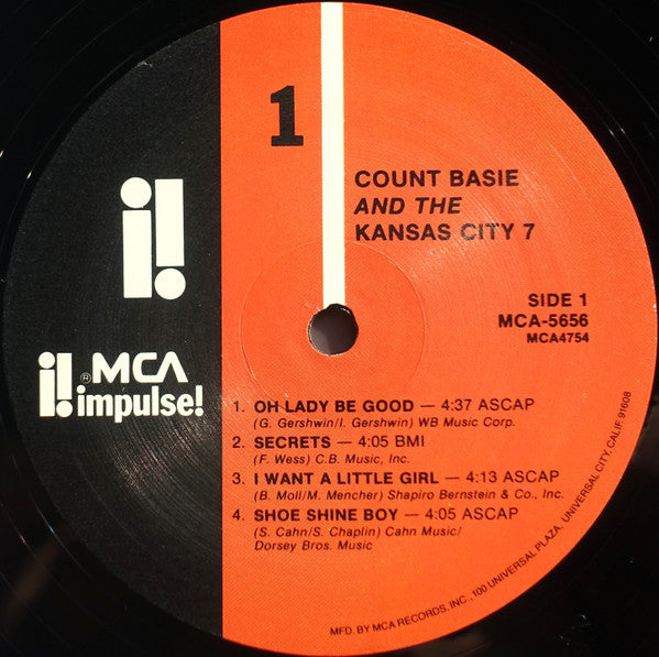 Count Basie And The Kansas City Seven : Count Basie And The Kansas City 7 (LP, Album, RE, RM)