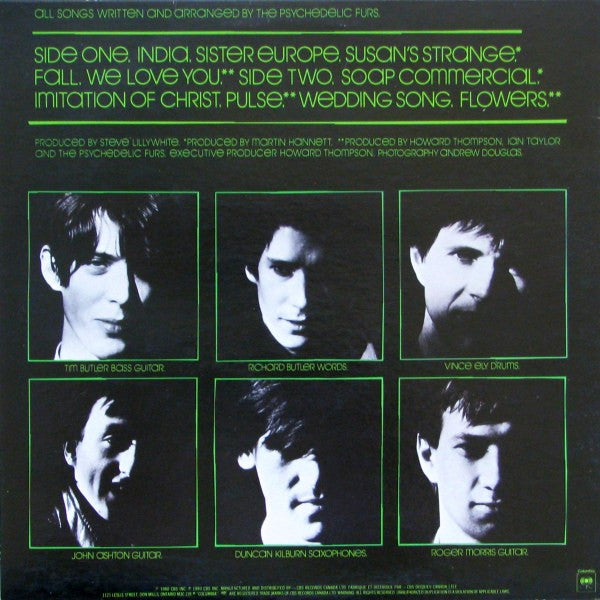 The Psychedelic Furs : The Psychedelic Furs (LP, Album, RE)