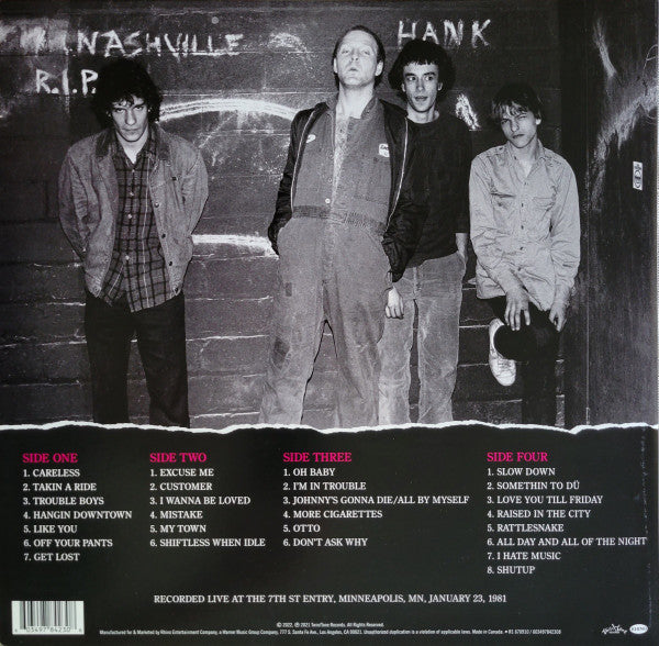 The Replacements : Unsuitable For Airplay - The Lost KFAI Concert (2xLP, RSD, Ltd)