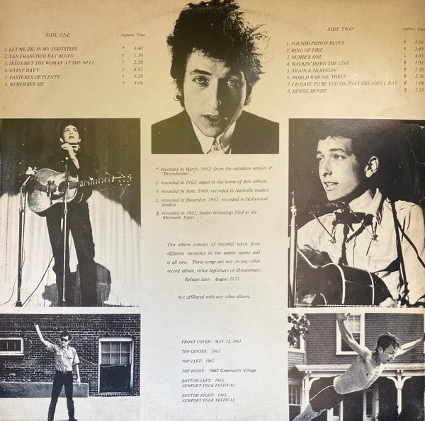 Bob Dylan : Let Me Die In My Footsteps (LP, Comp, Unofficial)