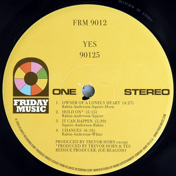 Yes : 90125 (LP, Album, RM, 180)