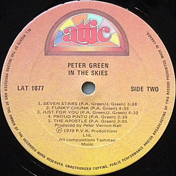 Peter Green (2) : In The Skies (LP, Album)