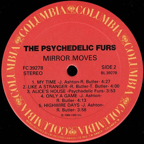 The Psychedelic Furs : Mirror Moves (LP, Album)