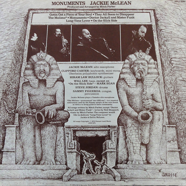 Jackie Mclean : Monuments (LP, Album)