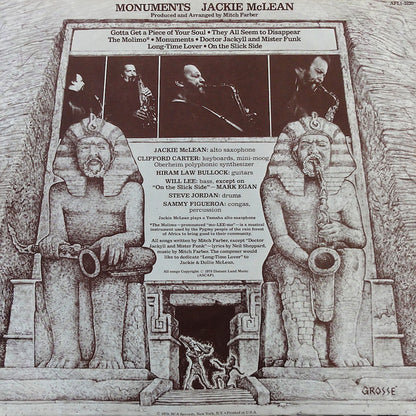 Jackie Mclean : Monuments (LP, Album)