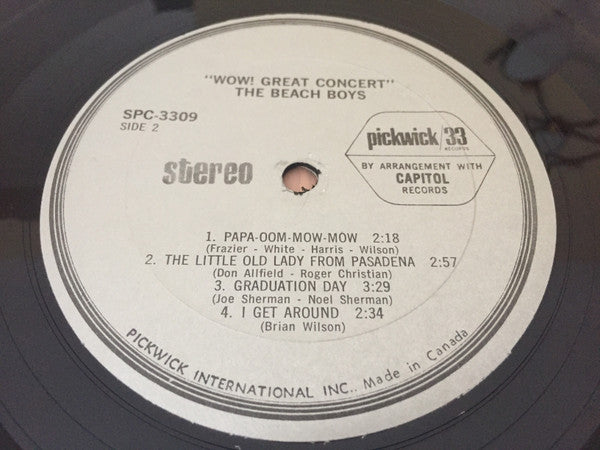 The Beach Boys : Wow! Great Concert! (LP, RE)