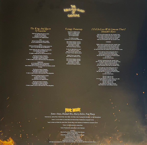 Hot Milk : The King And Queen Of Gasoline (12", EP, Ltd, Whi)