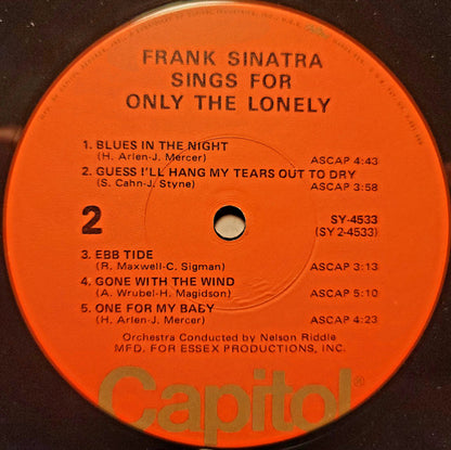 Frank Sinatra : Frank Sinatra Sings For Only The Lonely (LP, Album, RE)