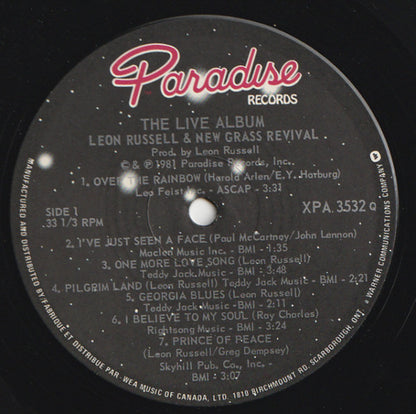 Leon Russell & New Grass Revival : The Live Album (LP, Album)