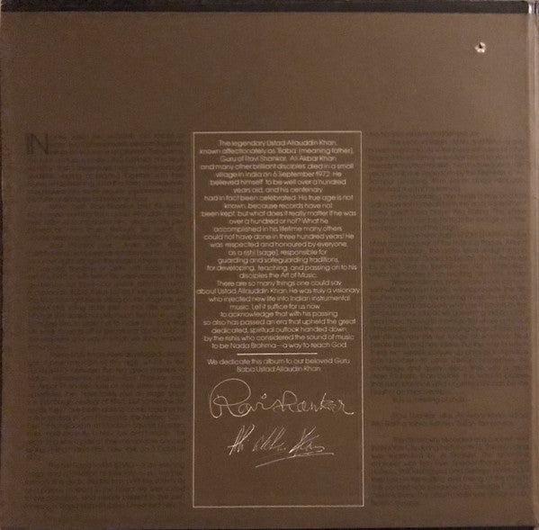 Ravi Shankar / Ali Akbar Khan With Alla Rakha : In Concert 1972 (2xLP, Album)