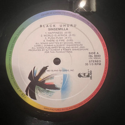 Black Uhuru : Sinsemilla (LP, Album)