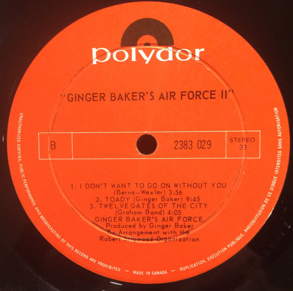 Ginger Baker's Air Force : Air Force 2 (LP, Album)