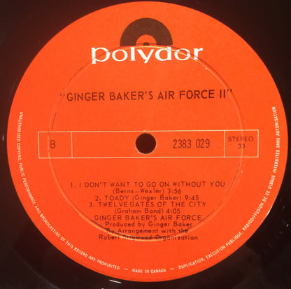 Ginger Baker's Air Force : Air Force 2 (LP, Album)