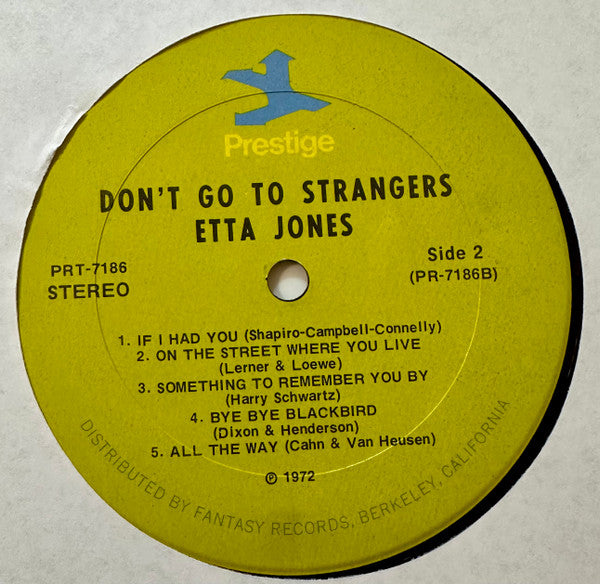 Etta Jones : Don't Go To Strangers (LP, Album, RE)
