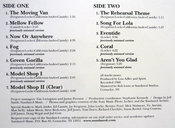 Spirit (8) : Model Shop (LP, Album, Mono)