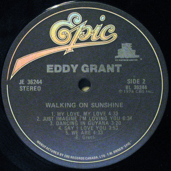 Eddy Grant : Walking On Sunshine (LP, Album, RE)