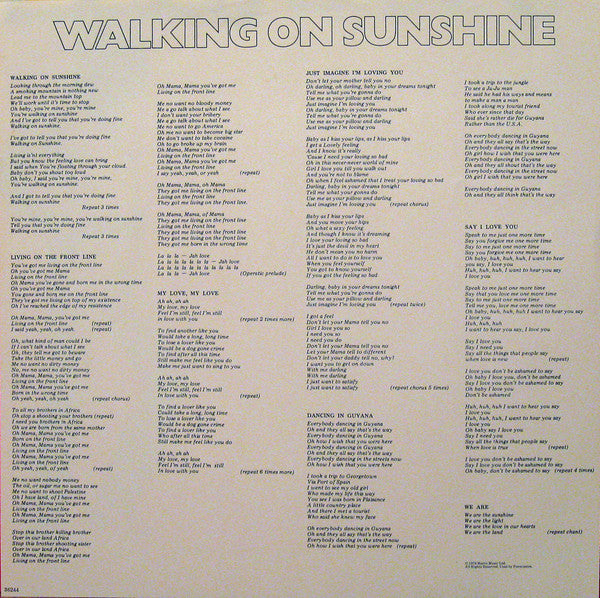 Eddy Grant : Walking On Sunshine (LP, Album, RE)