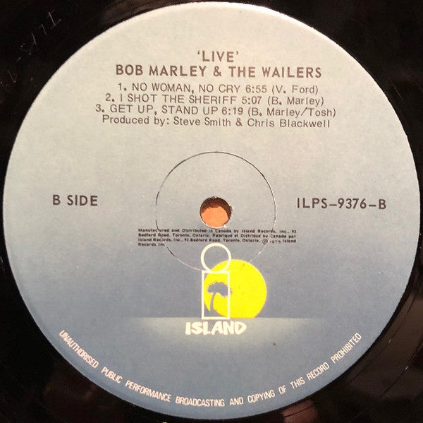 Bob Marley And The Wailers* : Live! (LP, Album, RE)