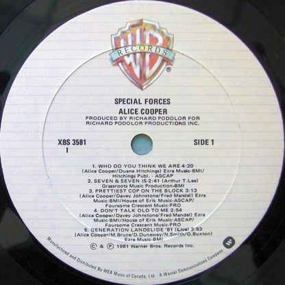 Alice Cooper (2) : Special Forces (LP, Album)