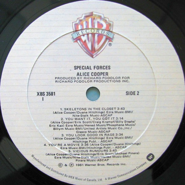 Alice Cooper (2) : Special Forces (LP, Album)