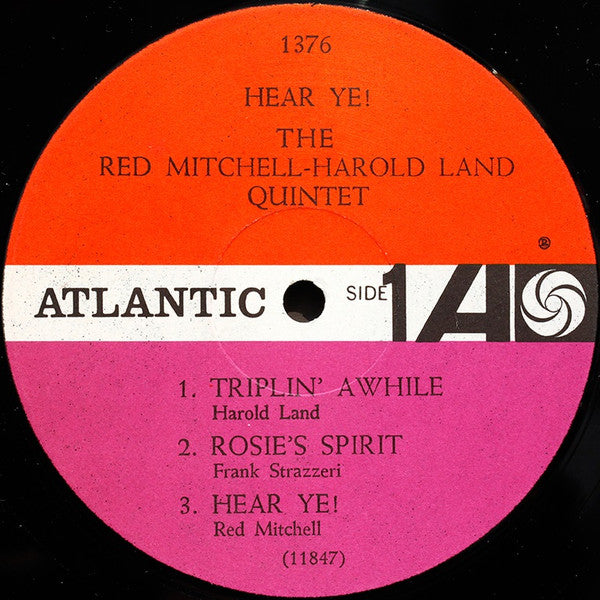 The Red Mitchell - Harold Land Quintet : Hear Ye!!!! Hear Ye!!!! (LP, Album, Mono)