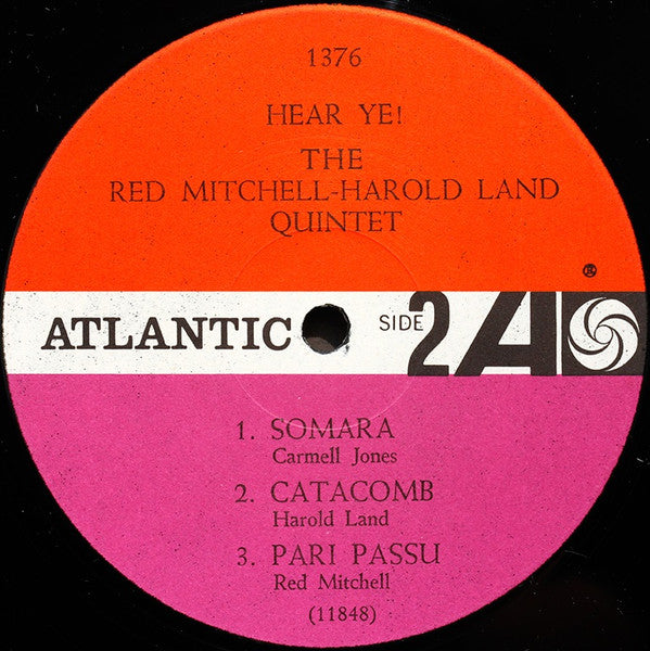 The Red Mitchell - Harold Land Quintet : Hear Ye!!!! Hear Ye!!!! (LP, Album, Mono)